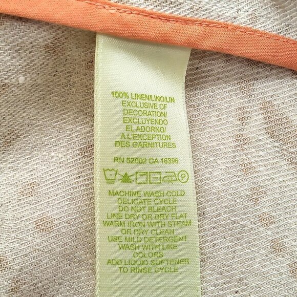 Sigrid Olsen Cream Tan Peach Linen Jacket - Picture 6 of 6